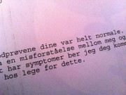 blodprøvene dine var helt normale.