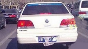 痴線中國之底褲擋車牌