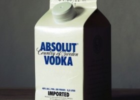 Absolut Vodka Milk carton